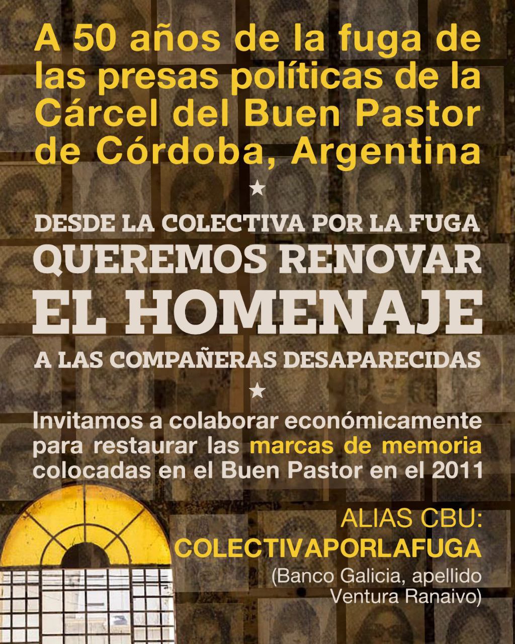 La Colectiva por la Fuga busca renovar el homenaje a las compañeras desaparecidas